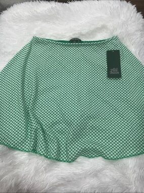 wild fable Green Gingham Circle Skirt